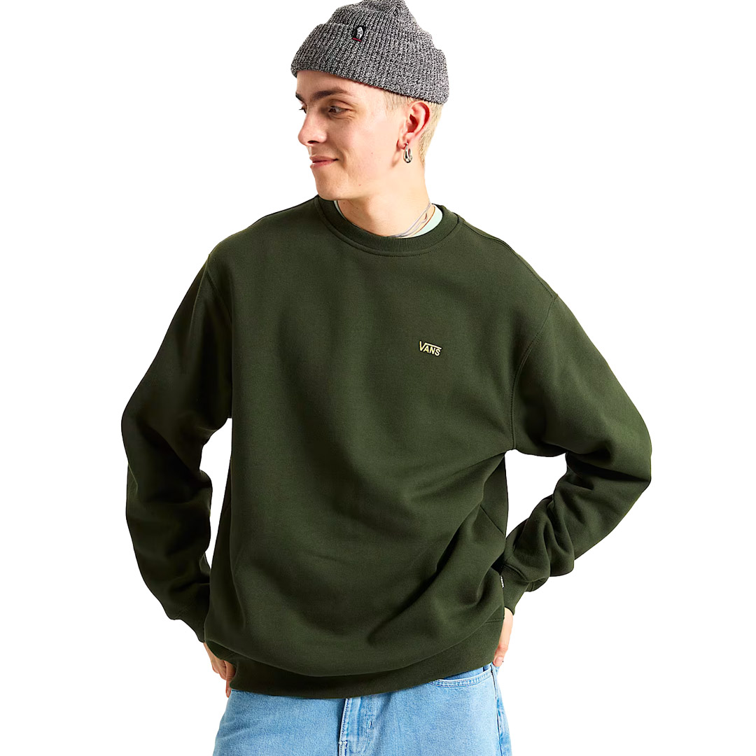 VANS LEFT CHEST II LOOSE CREW VN000P20EMU-EMU Κhaki