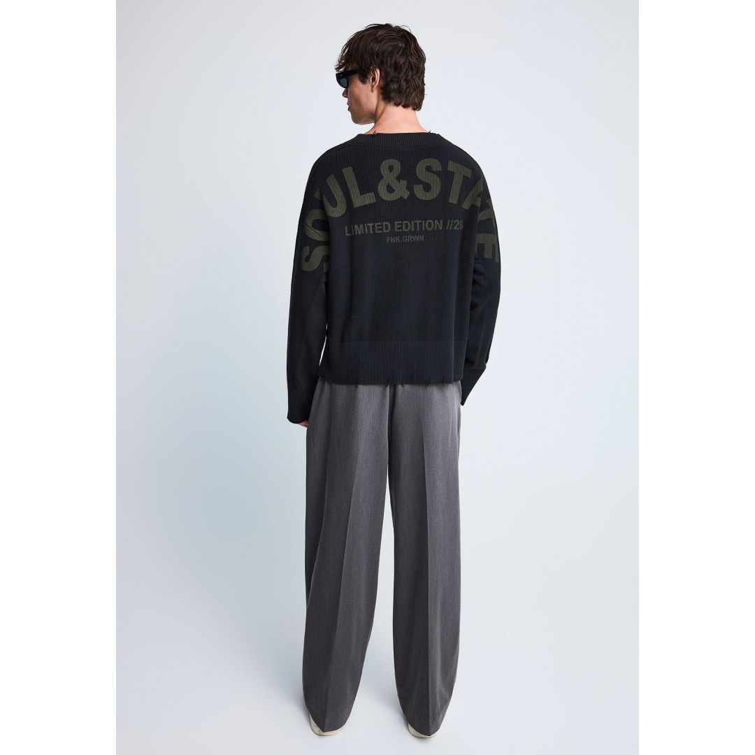 GRWN CREW NECK PULLOVERS GRW014-901-09-BLACK Black