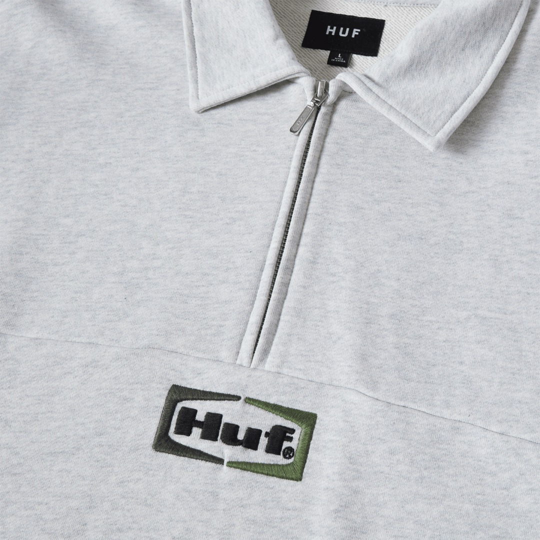 HUF SLATE QUARTER ZIP FLEECE FL00232-HTGRY Γκρί