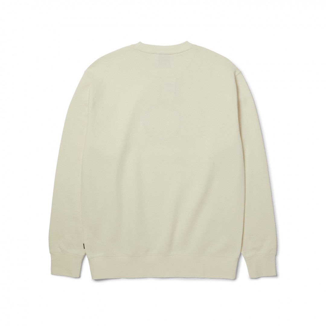 HUF TRANSIT AUTHORITY CREWNECK PF00760-BLECH Ecru