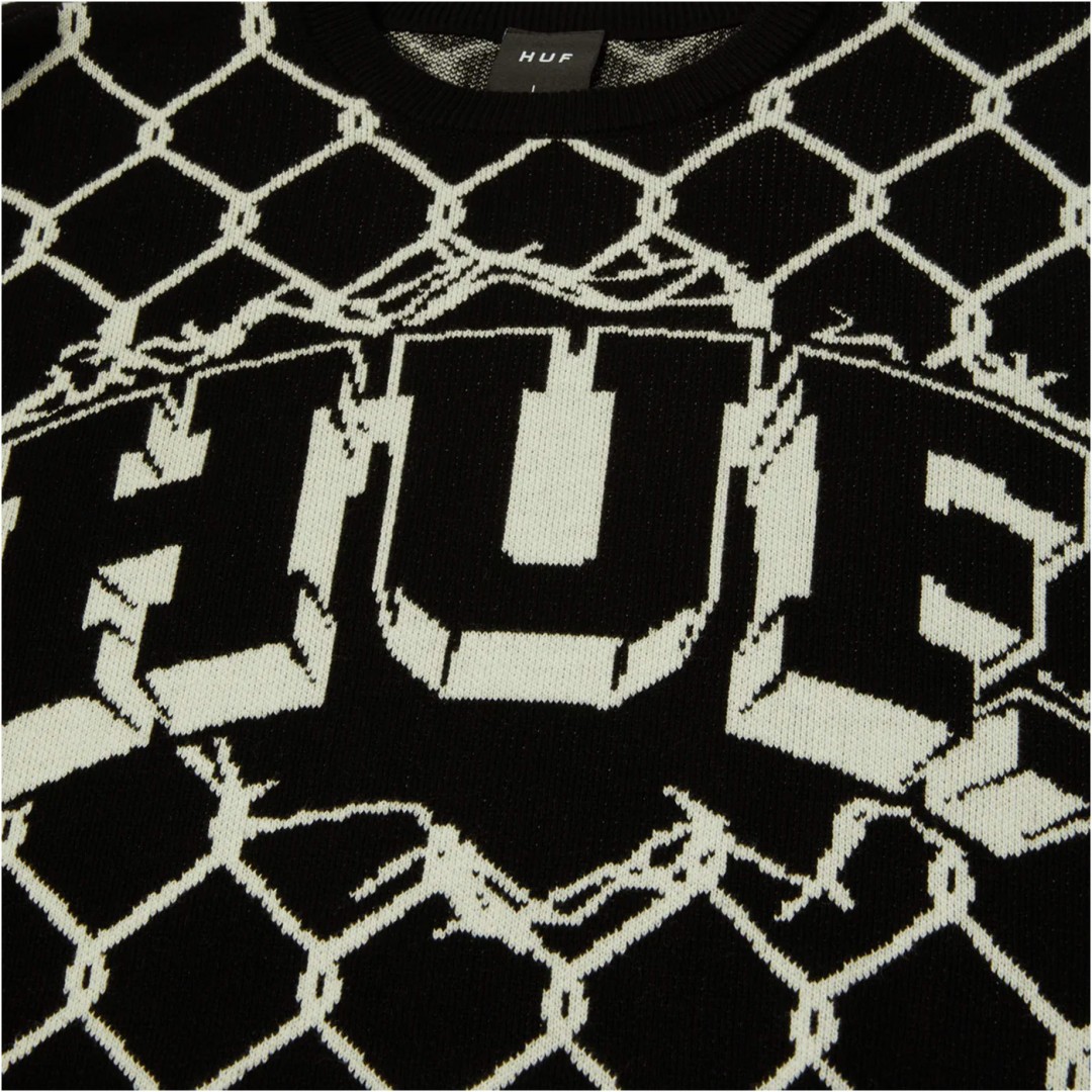HUF BREAKTHROUGH CREWNECK SWEATER KN00557-BLACK Black