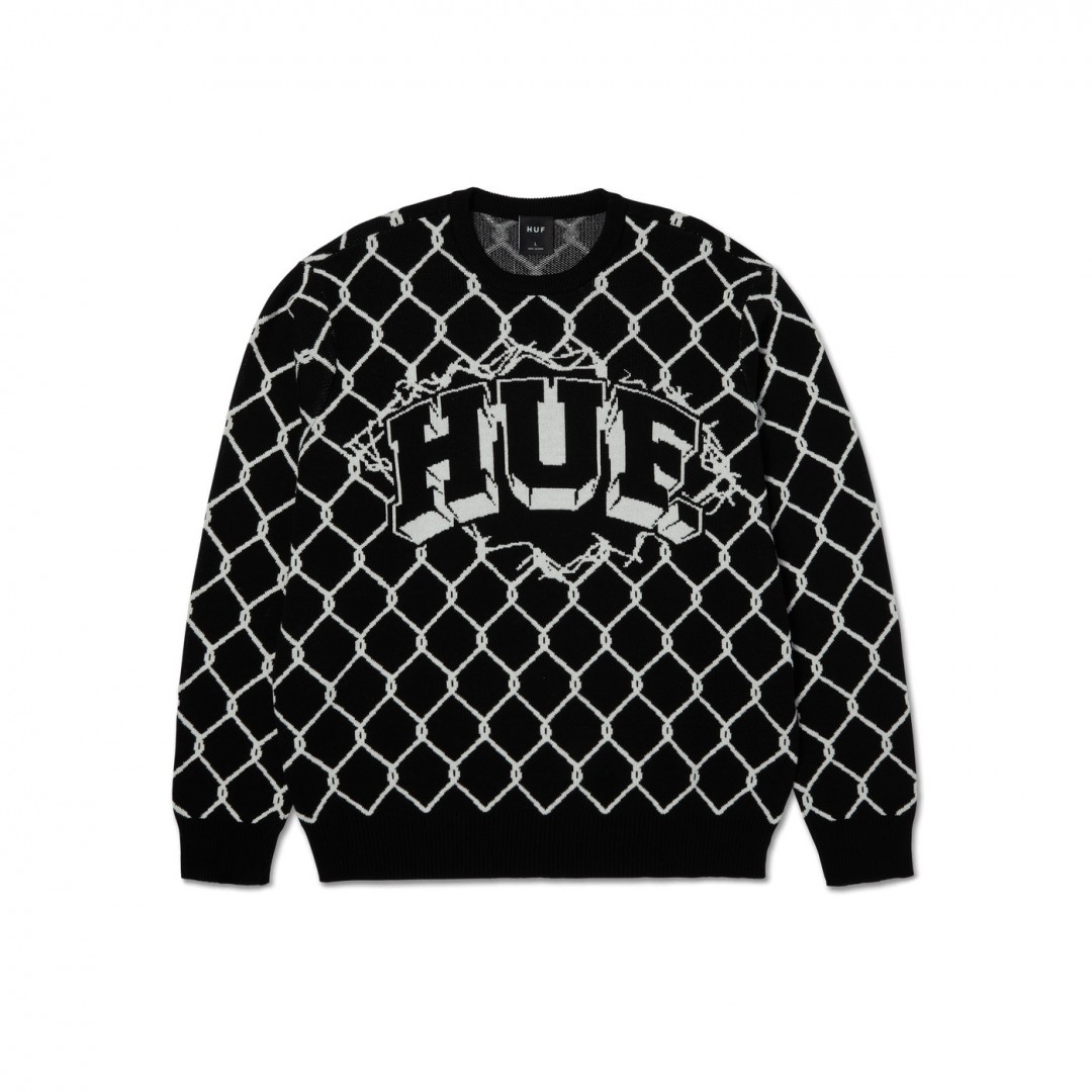 HUF BREAKTHROUGH CREWNECK SWEATER KN00557-BLACK Black