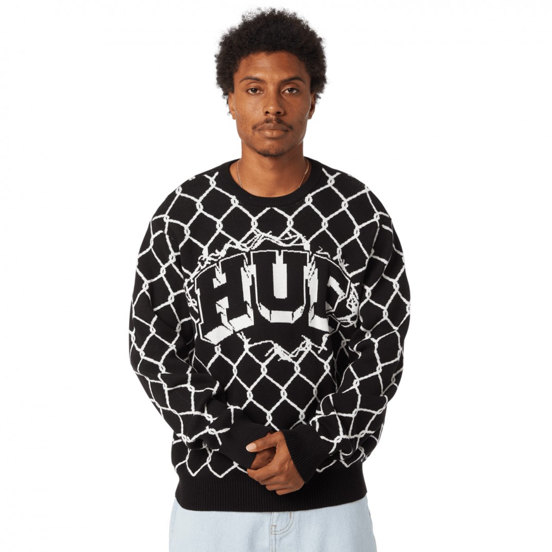 HUF BREAKTHROUGH CREWNECK SWEATER KN00557-BLACK Black