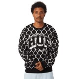 HUF BREAKTHROUGH CREWNECK SWEATER KN00557-BLACK Black Image 