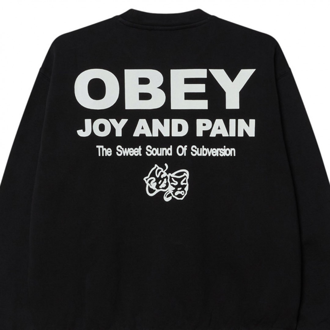 OBEY JOY FADED CREW FLEECE 112480168-DIB Μαύρο