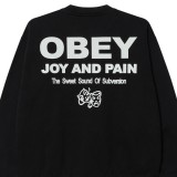 OBEY JOY FADED CREW FLEECE 112480168-DIB Μαύρο Εικόνα 1