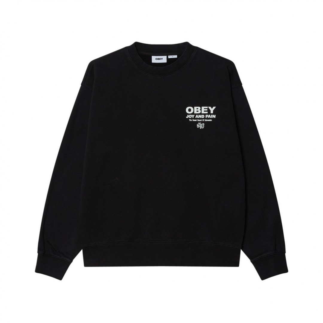 OBEY JOY FADED CREW FLEECE 112480168-DIB Μαύρο
