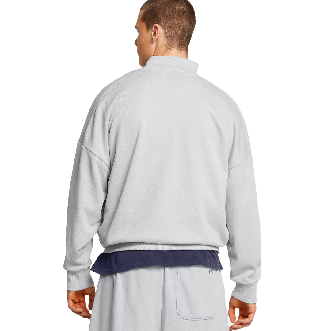 UNDER ARMOUR ICON HWT TERRY OS 1/2 ZIP 1386550-011 Γκρί