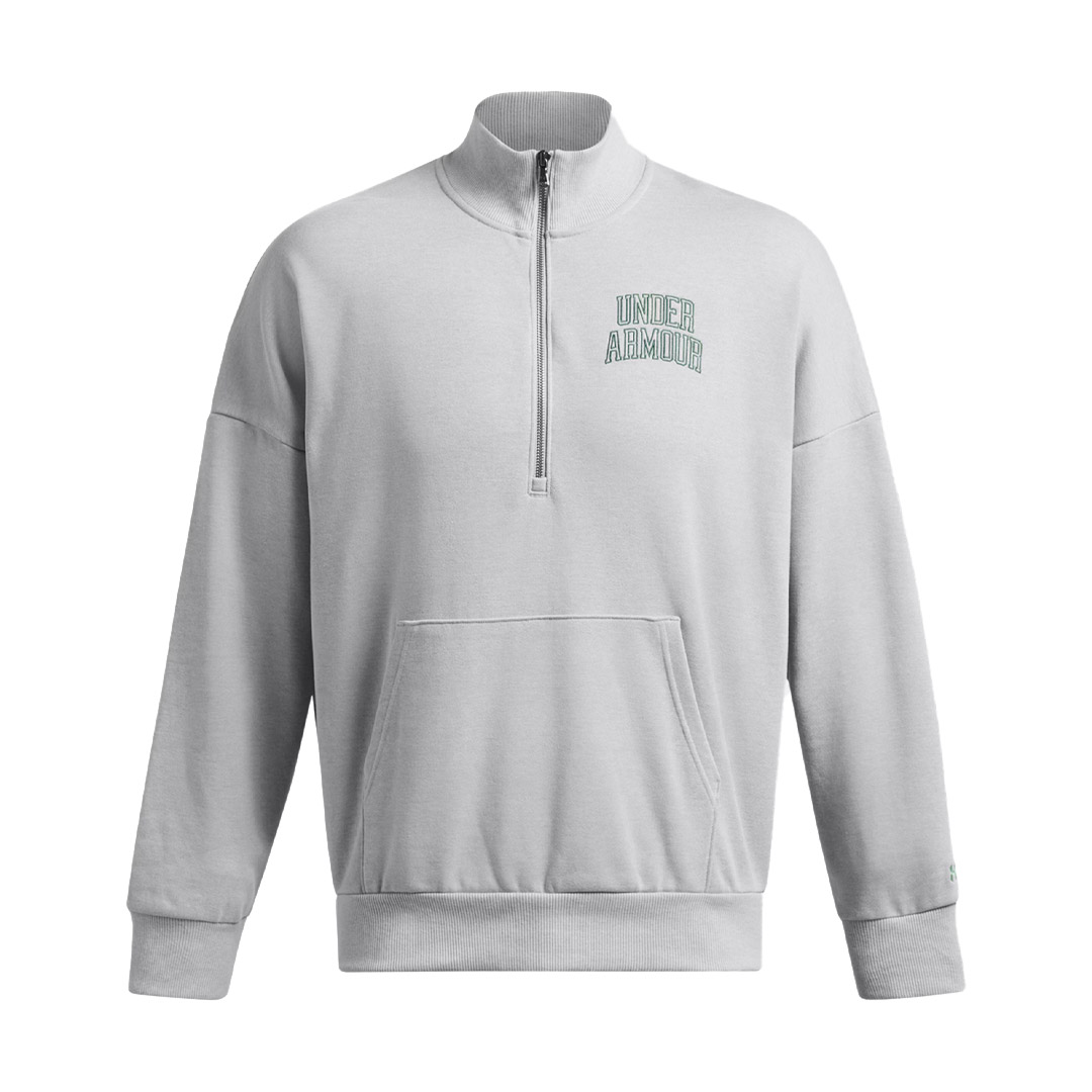 UNDER ARMOUR ICON HWT TERRY OS 1/2 ZIP 1386550-011 Γκρί