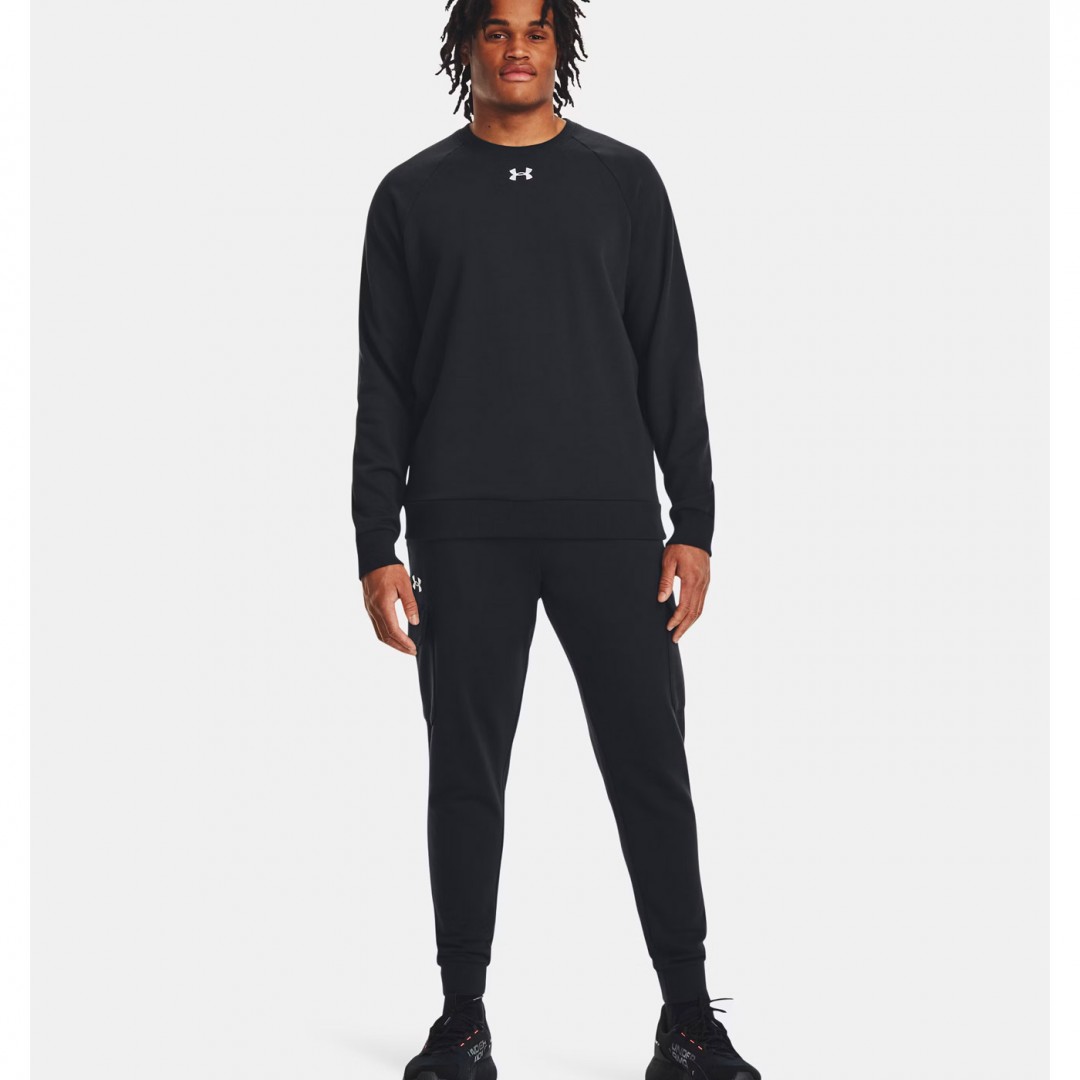 UNDER ARMOUR RIVAL FLEECE CREW 1379755-001 Black
