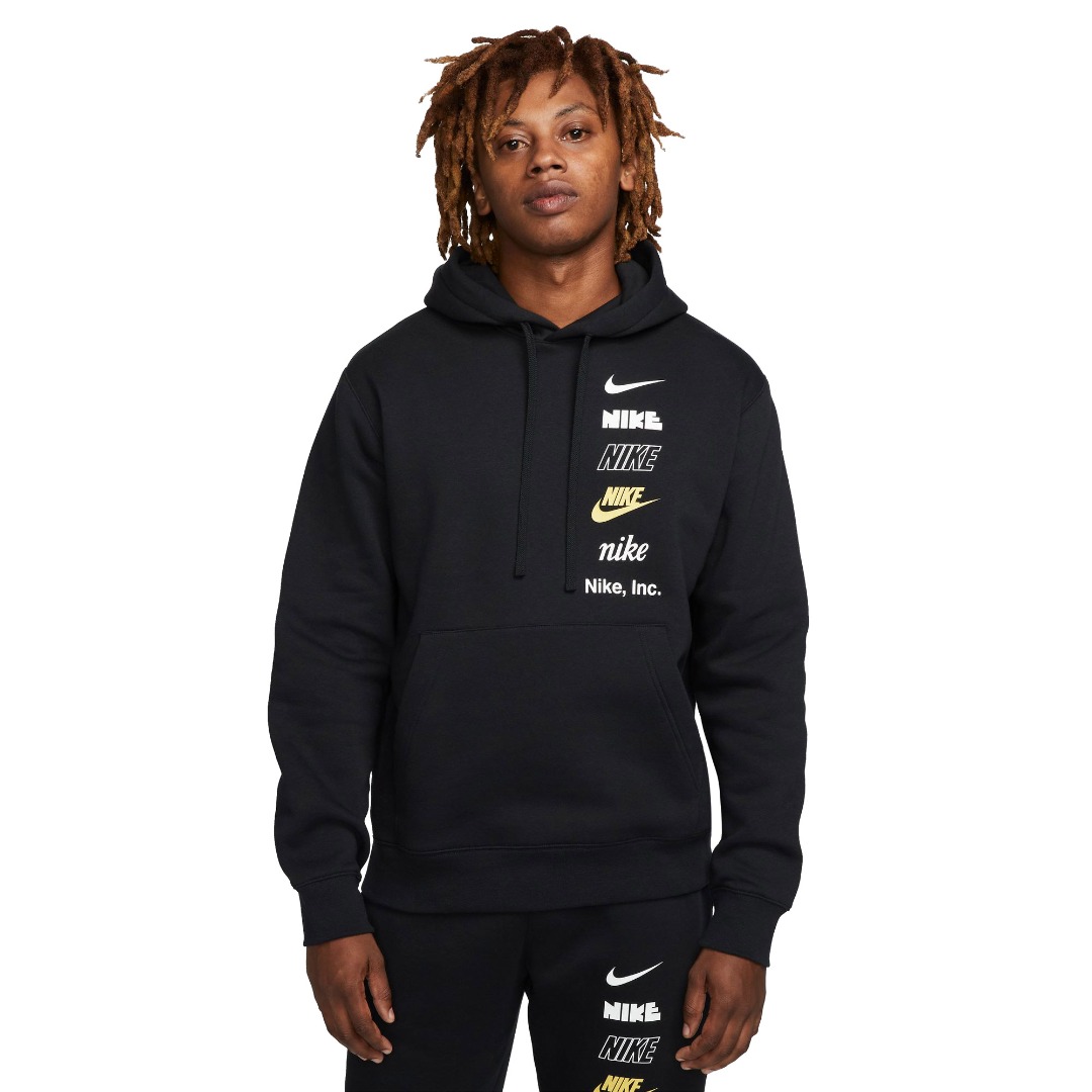 NIKE M NK CLUB+ BB PO HOODIE MLOGO DX0783-010 Black