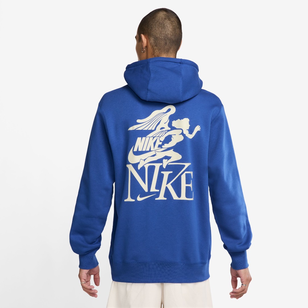 NIKE M NK CLUB BB PO HOODIE NVLTY FZ0903-480 Royal Blue