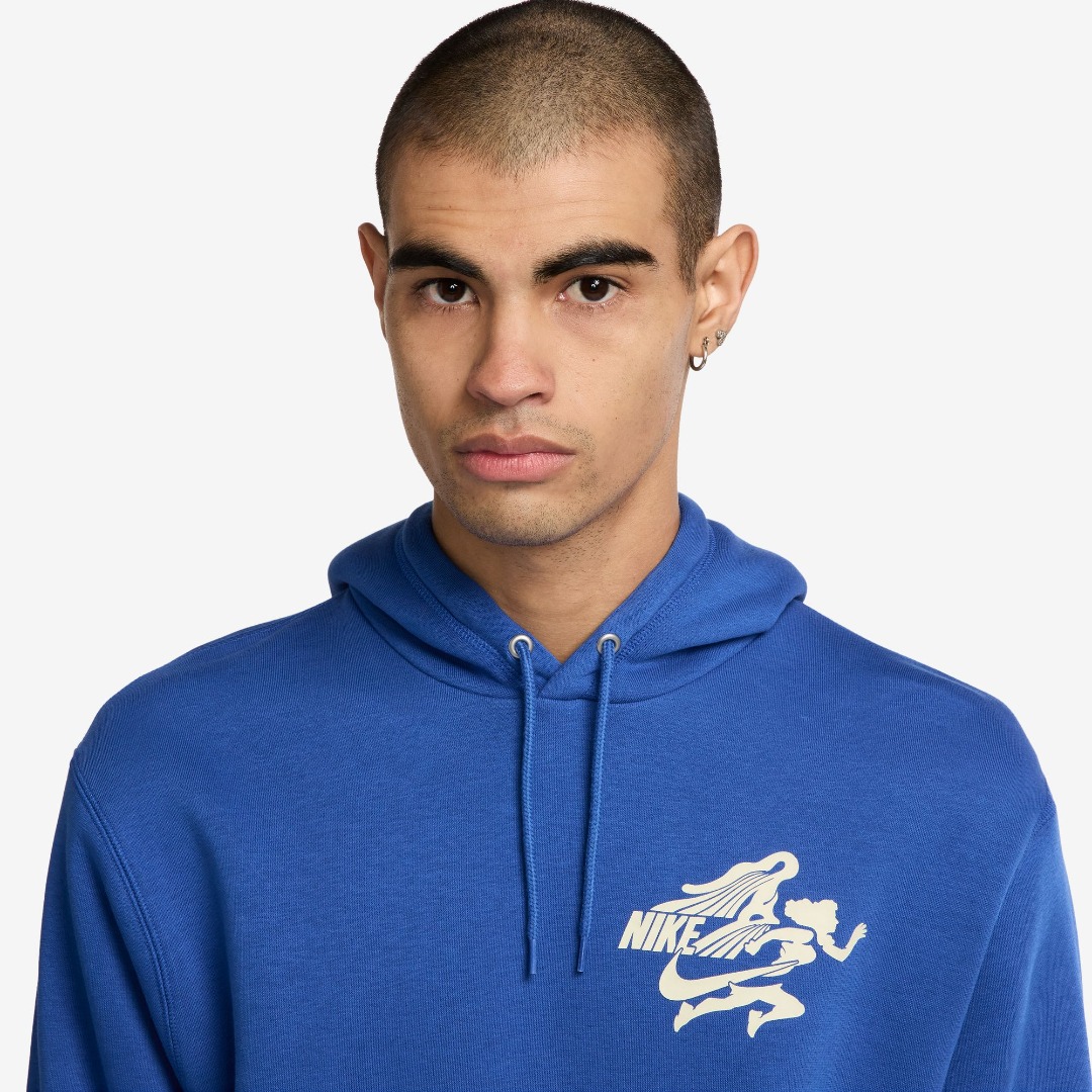 NIKE M NK CLUB BB PO HOODIE NVLTY FZ0903-480 Royal Blue