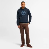 TIMBERLAND KENNEBEC RIVER TREE LOGO HOODIE TB0A2BJH433-433 Blue Image 2