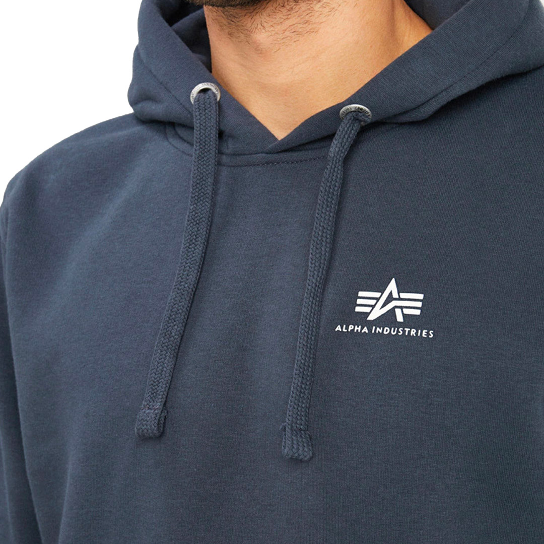 ALPHA INDUSTRIES BASIC HOODY SMALL LOGO 196318-136 Coal