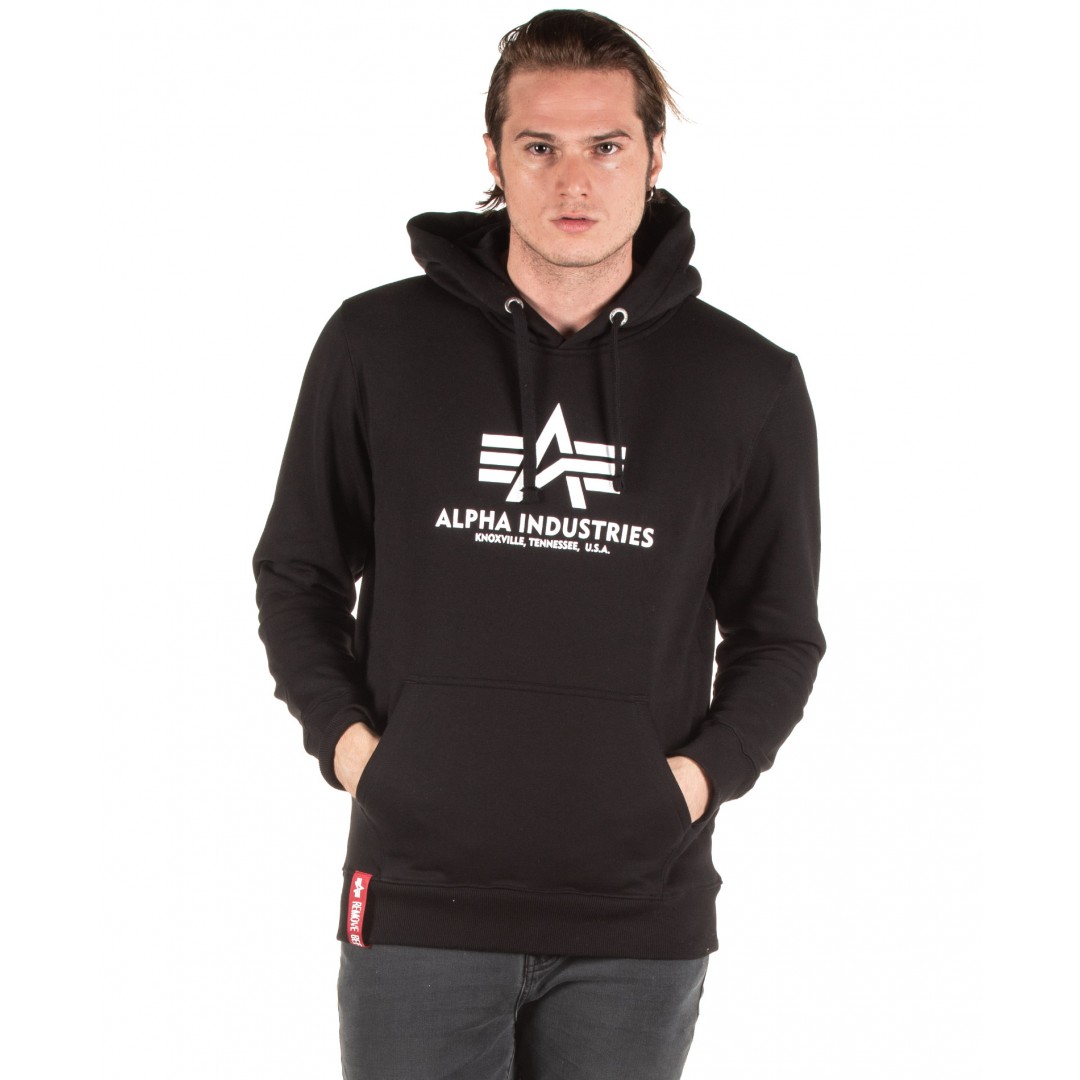 ALPHA INDUSTRIES BASIC HOODIE 178312-03 Μαύρο