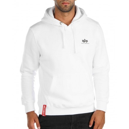 ALPHA INDUSTRIES BASIC HOODY SMALL LOGO 196318-09 Λευκό