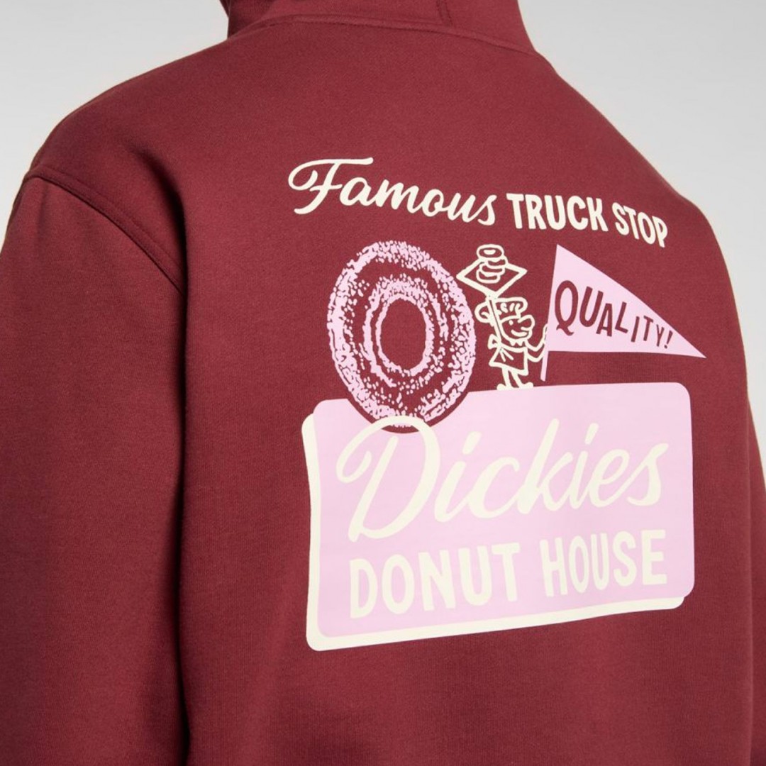 DICKIES DONUT HOUSE HOODIE DK0A88ATL16-L16 Μπορντό