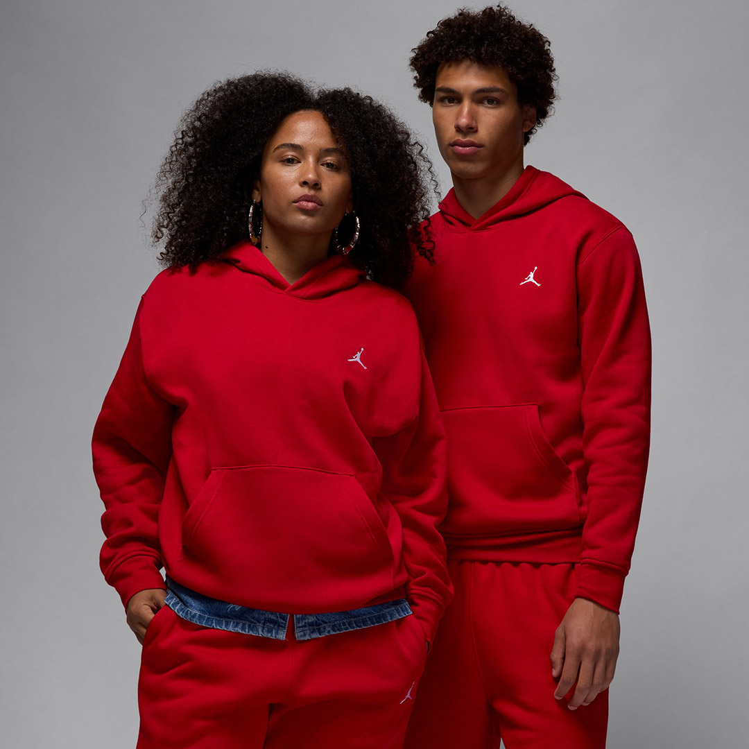 JORDAN BROOKLYN FLEECE HOODIE FV7281-687 Red