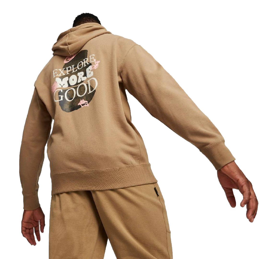 PUMA DOWNTOWN GRAPHIC HOODIE TR 621277-85 Beige