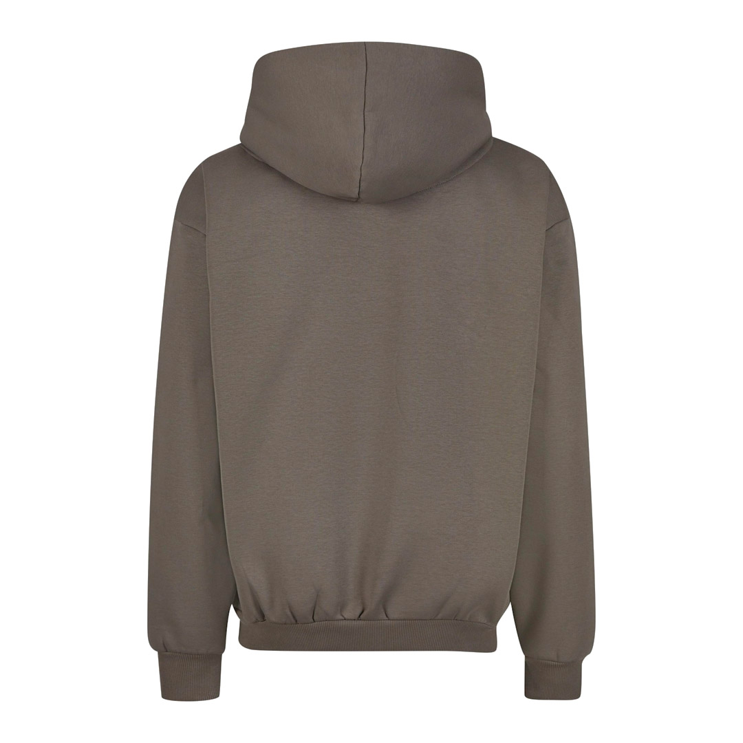 KARL KANI SMALL SIGNATURE ESSENTIAL OS HOODIE KM-HD021-022-13-DARK BROWN Καφέ