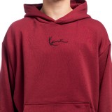 KARL KANI SMALL SIGNATURE ESSENTIAL OS HOODIE KM-HD021-052-04-DARK RED Μπορντό Εικόνα 1