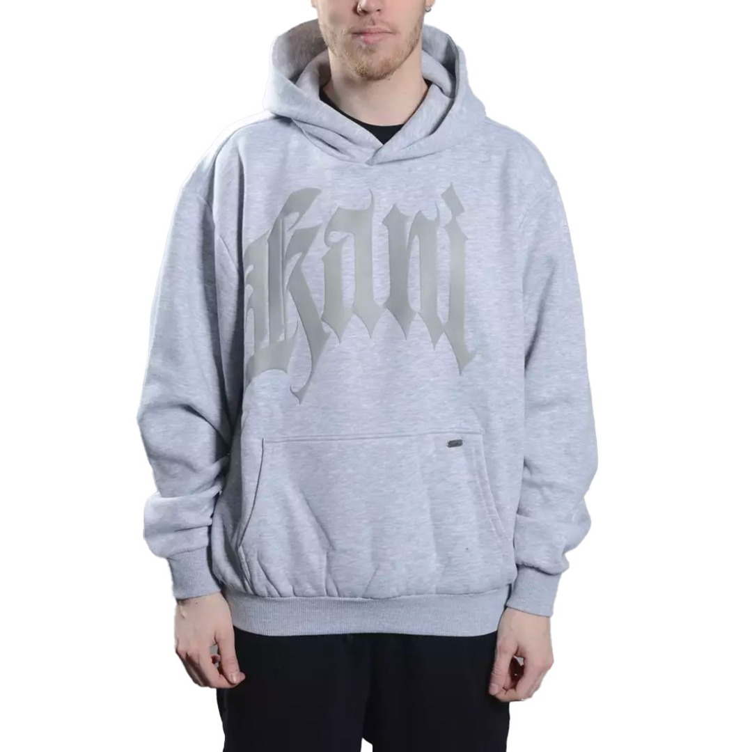 KARL KANI PUFFY OS HOODIE KM244-004-2-GREY MELANGE Grey