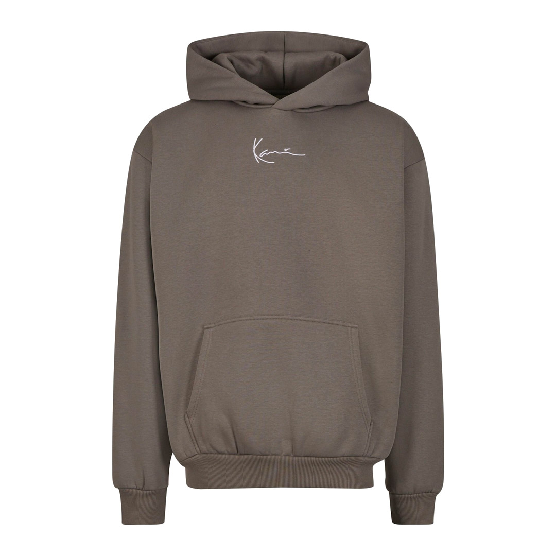 KARL KANI SMALL SIGNATURE ESSENTIAL OS HOODIE KM-HD021-022-13-DARK BROWN Καφέ
