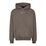 KARL KANI SMALL SIGNATURE ESSENTIAL OS HOODIE KM-HD021-022-13-DARK BROWN Καφέ Εικόνα 