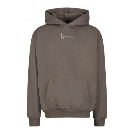 KARL KANI SMALL SIGNATURE ESSENTIAL OS HOODIE KM-HD021-022-13-DARK BROWN Καφέ
