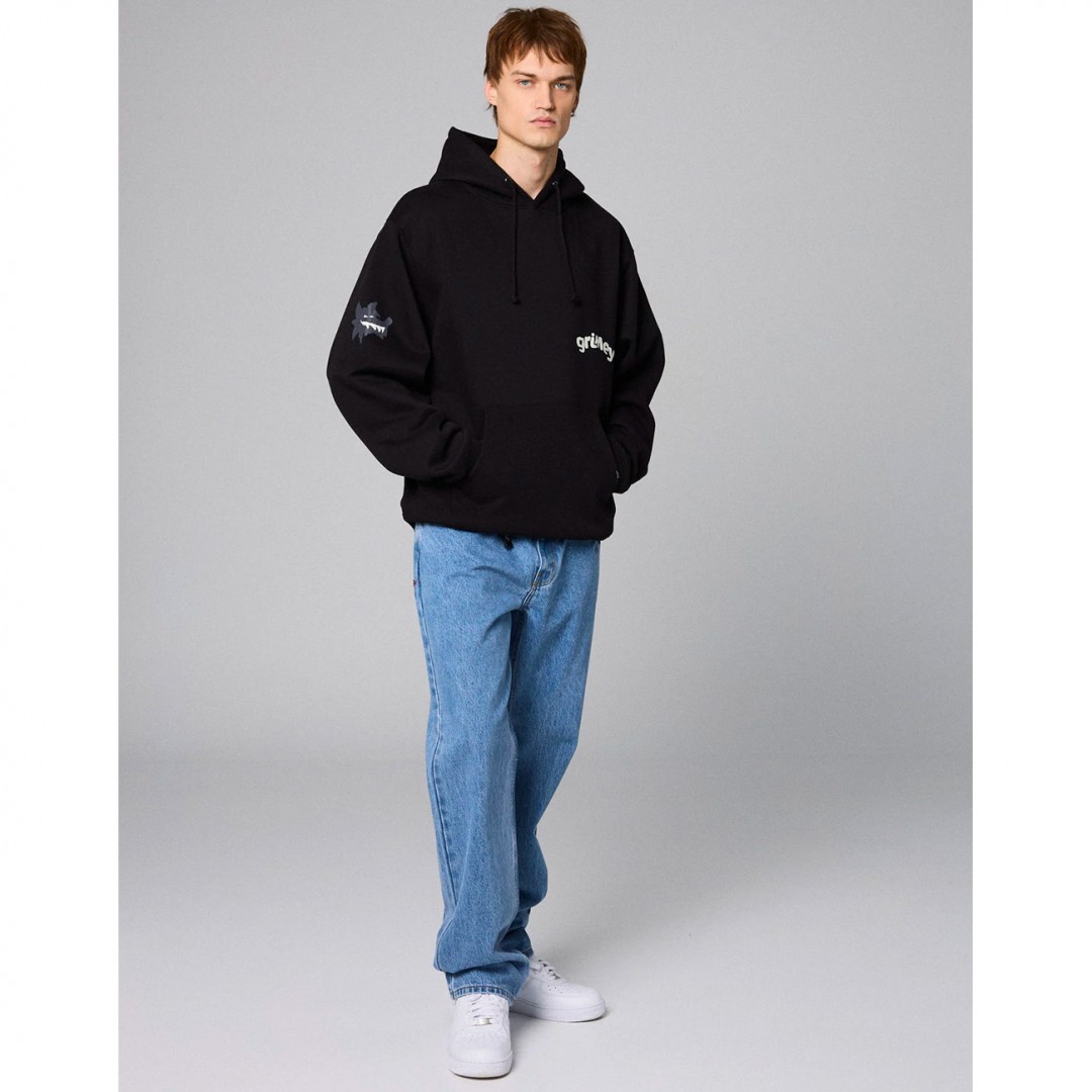 GRIMEY THE PLANET REGULAR HOODIE GCH651-BLK Μαύρο