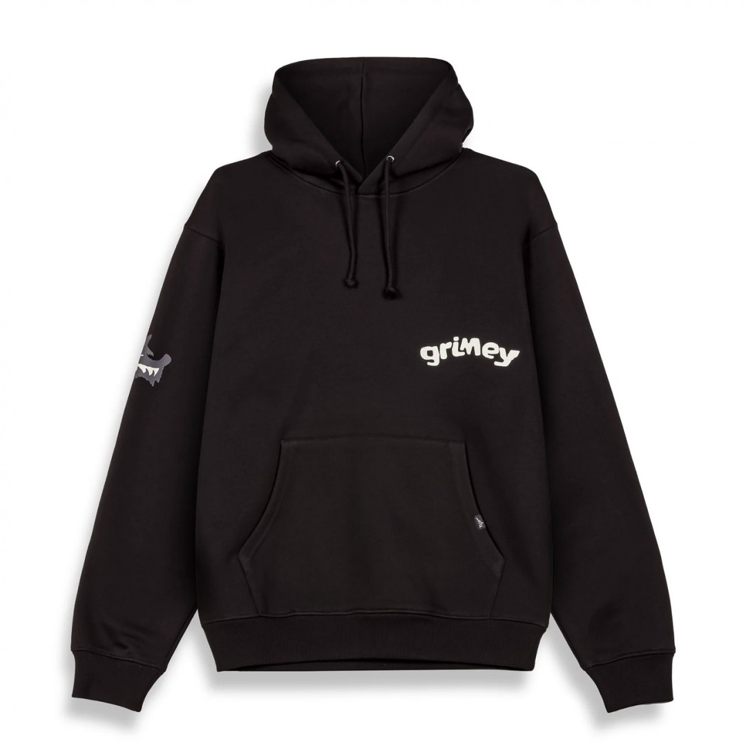 GRIMEY THE PLANET REGULAR HOODIE GCH651-BLK Μαύρο