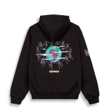 GRIMEY THE PLANET REGULAR HOODIE GCH651-BLK Μαύρο Εικόνα 5
