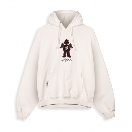 GRIMEY THE SHELTER WE BURN SO SWEET BOXY HOODIE GCH632-OWHT Εκρού