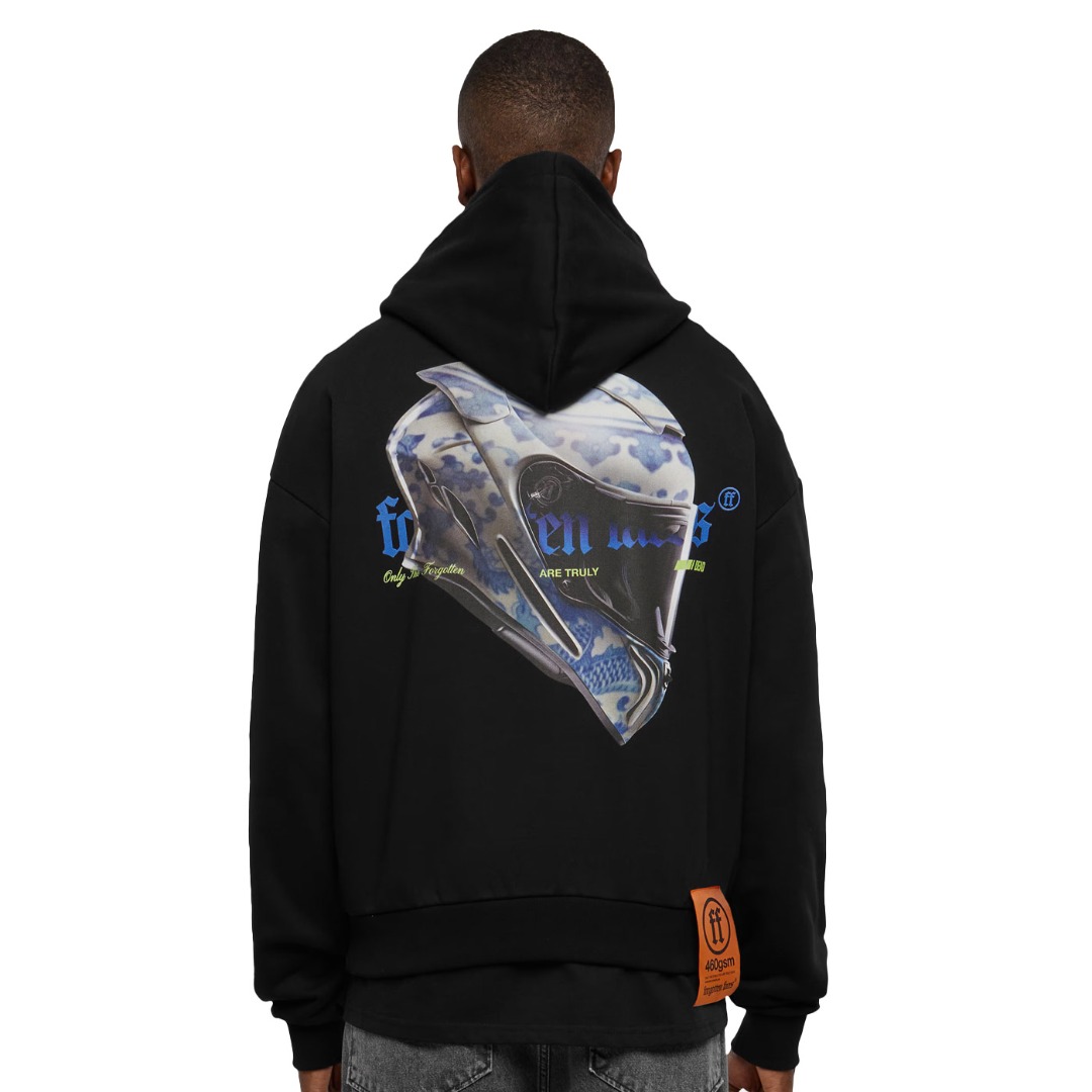 FORGOTTEN FORMEL ULTRA HEAVY COTTON BOX HOODY FOF0089-BLACK Μαύρο