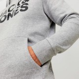 JACK & JONES JJECORP LOGO SWEAT HOOD 12152840-3151889 Γκρί Εικόνα 1