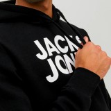 JACK & JONES JJECORP LOGO SWEAT HOOD 12152840-3150579 Μαύρο Εικόνα 2