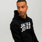 JACK & JONES JJECORP LOGO SWEAT HOOD 12152840-3150579 Μαύρο Εικόνα 3