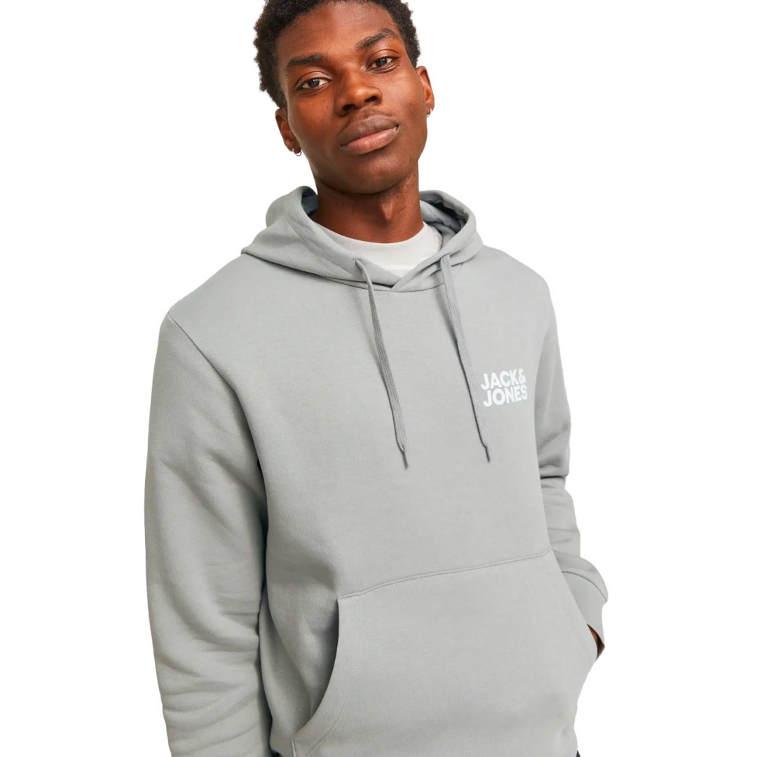JACK & JONES JJECORP LOGO SWEAT HOOD 12152840-4703354 Γκρί