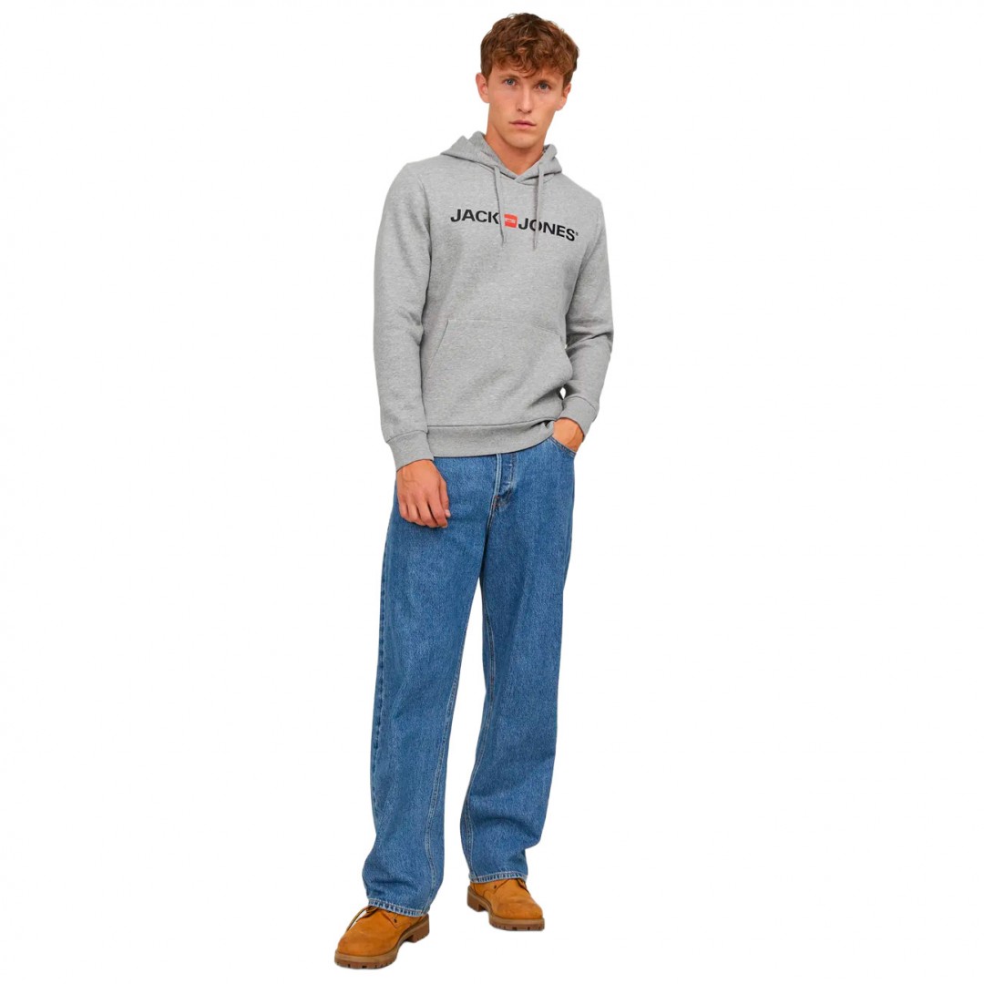 JACK & JONES JJECORP OLD LOGO SWEAT HOOD NOOS 12137054-2779031 Grey