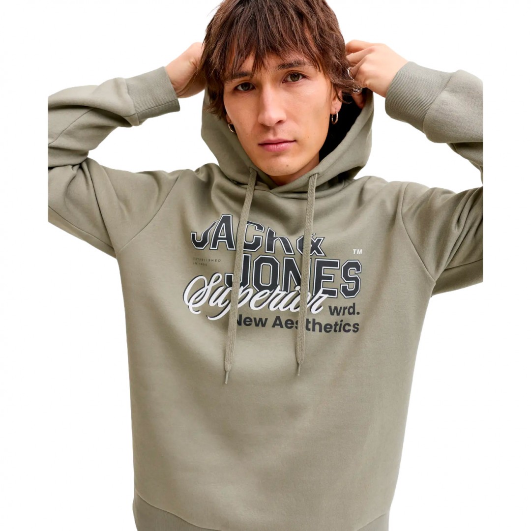 JACK & JONES JJELOGO SWEAT HOOD 2 COL 25/26 NOOS 12279649-4913955 Beige