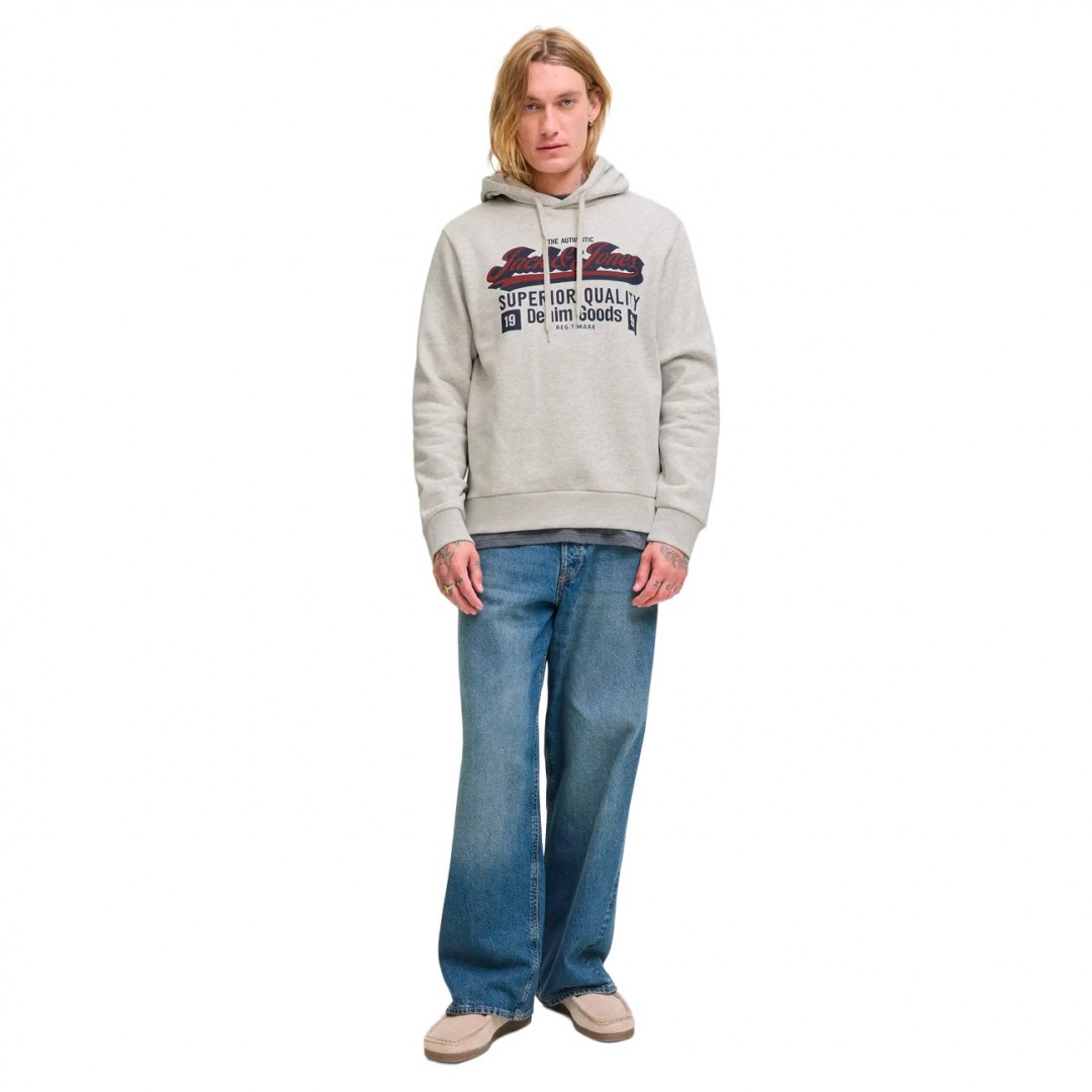 JACK & JONES JJELOGO SWEAT HOOD 2 COL 25/26 NOOS 12279649-4783780 White