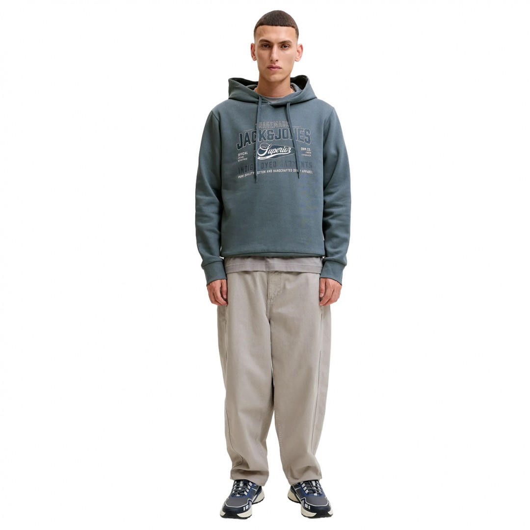 JACK & JONES JJELOGO SWEAT HOOD 2 COL AW SN 12299467-5034178 Γκρί