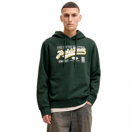 JACK & JONES JJELOGO SWEAT HOOD 2 COL AW SN 12299467-5034185 Πράσινο