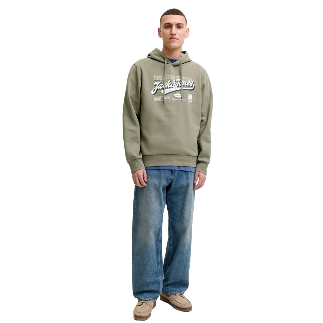 JACK & JONES JJELOGO SWEAT HOOD 2 COL AW SN 12299467-5034188 Ανθρακί