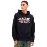 JACK & JONES JJELOGO SWEAT HOOD 2 COL 25/26 NOOS 12279649-4783785 Μαύρο Εικόνα 