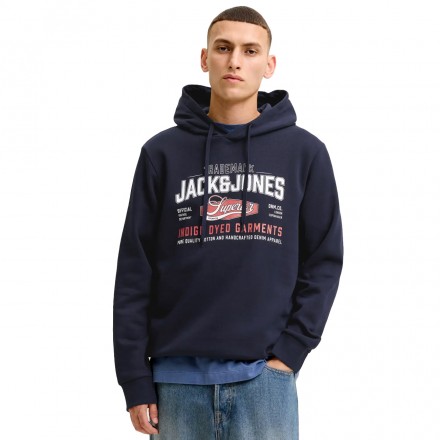 JACK & JONES JJELOGO SWEAT HOOD 2 COL AW SN 12299467-5034177 Μπλε