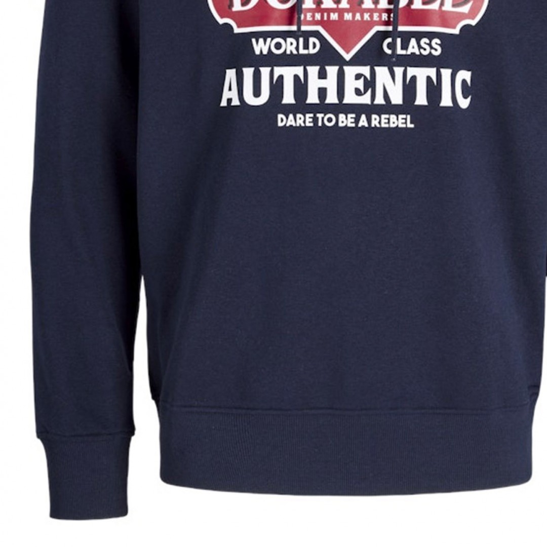 JJ REBEL JREBCASPER SWEAT HOOD 12266364-SKY CAPTAIN Μπλε