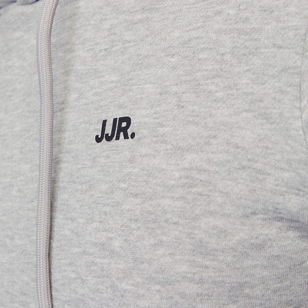 JJ REBEL  LOGO SWEAT HOOD 12263852-LIGHT GREY MELANGE Γκρί