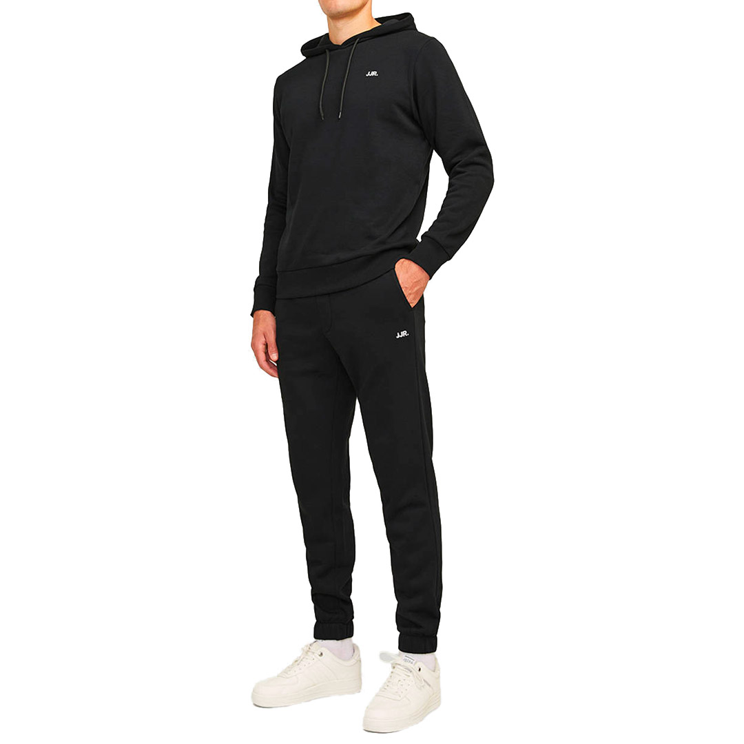 JJ REBEL  LOGO SWEAT HOOD 12263852-BLACK Μαύρο